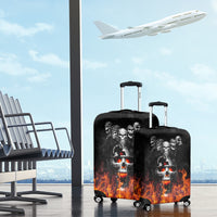 Flaming Skull Hoodie Luggage Cover Spectral Pyre - Wonder Print Shop