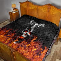 Flaming Skull Hoodie Quilt Spectral Pyre - Wonder Print Shop