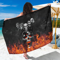Flaming Skull Hoodie Sarong Spectral Pyre - Wonder Print Shop