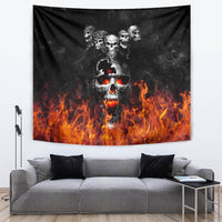 Flaming Skull Hoodie Tapestry Spectral Pyre - Wonder Print Shop