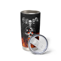 Flaming Skull Hoodie Tumbler Cup Spectral Pyre - Wonder Print Shop