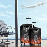 Skull Luggage Cover Five Skull With Motocycle - Wonder Print Shop