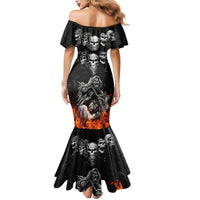 Skull Mermaid Dress Five Skull With Motocycle - Wonder Print Shop