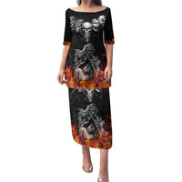 Skull Puletasi Five Skull With Motocycle - Wonder Print Shop