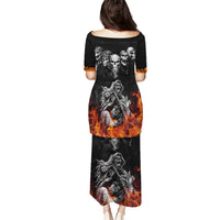 Skull Puletasi Five Skull With Motocycle - Wonder Print Shop