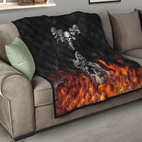 Skull Quilt Five Skull With Motocycle - Wonder Print Shop