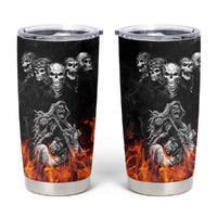Skull Tumbler Cup Five Skull With Motocycle - Wonder Print Shop