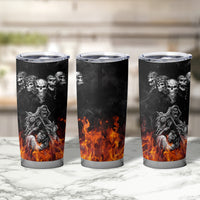Skull Tumbler Cup Five Skull With Motocycle - Wonder Print Shop
