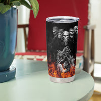Skull Tumbler Cup Five Skull With Motocycle - Wonder Print Shop