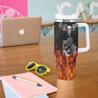 Skull Tumbler With Handle Five Skull With Motocycle - Wonder Print Shop