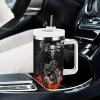 Skull Tumbler With Handle Five Skull With Motocycle - Wonder Print Shop