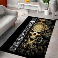 Golden Gothic Skull Area Rug Embracing Ancient Elegance - Wonder Print Shop