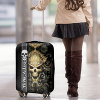 Golden Gothic Skull Luggage Cover Embracing Ancient Elegance - Wonder Print Shop