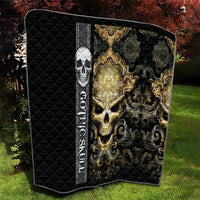 Golden Gothic Skull Quilt Embracing Ancient Elegance - Wonder Print Shop