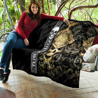 Golden Gothic Skull Quilt Embracing Ancient Elegance - Wonder Print Shop