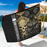 Golden Gothic Skull Sarong Embracing Ancient Elegance - Wonder Print Shop