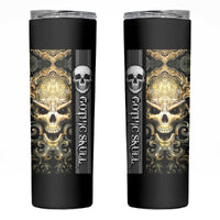 Golden Gothic Skull Skinny Tumbler Embracing Ancient Elegance - Wonder Print Shop