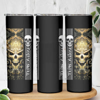 Golden Gothic Skull Skinny Tumbler Embracing Ancient Elegance - Wonder Print Shop