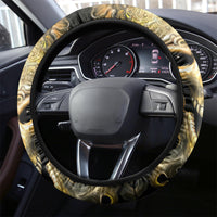 Golden Gothic Skull Steering Wheel Cover Embracing Ancient Elegance - Wonder Print Shop