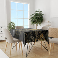 Golden Gothic Skull Tablecloth Embracing Ancient Elegance - Wonder Print Shop