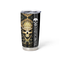 Golden Gothic Skull Tumbler Cup Embracing Ancient Elegance - Wonder Print Shop