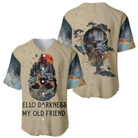 Skull Baseball Jersey Hello Darkness My Old Friend - Wonder Print Shop