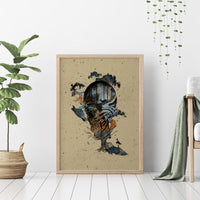 Skull Canvas Wall Art Hello Darkness My Old Friend - Wonder Print Shop