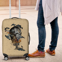 Skull Luggage Cover Hello Darkness My Old Friend - Wonder Print Shop