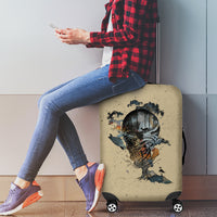 Skull Luggage Cover Hello Darkness My Old Friend - Wonder Print Shop