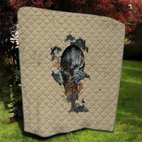 Skull Quilt Hello Darkness My Old Friend - Wonder Print Shop