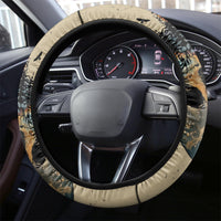 Skull Steering Wheel Cover Hello Darkness My Old Friend - Wonder Print Shop