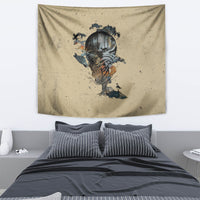 Skull Tapestry Hello Darkness My Old Friend - Wonder Print Shop