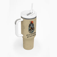 Skull Tumbler With Handle Hello Darkness My Old Friend - Wonder Print Shop