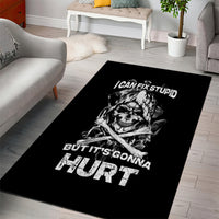 Skull Area Rug I Can Fix Stupid - Wonder Print Shop