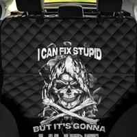 Skull Back Car Seat Cover I Can Fix Stupid - Wonder Print Shop