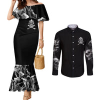 Skull Couples Matching Mermaid Dress and Long Sleeve Button Shirts I Can Fix Stupid DT01