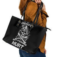 Skull Leather Tote Bag I Can Fix Stupid - Wonder Print Shop