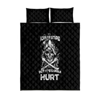 Skull Quilt Bed Set I Can Fix Stupid - Wonder Print Shop