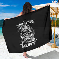 Skull Sarong I Can Fix Stupid - Wonder Print Shop