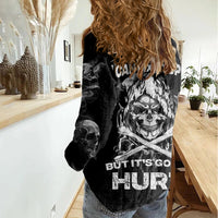 Skull Women Casual Shirt I Can Fix Stupid - Wonder Print Shop