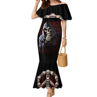 Reaper Mermaid Dress Uncle Death Angel Peace Skull - Wonder Print Shop