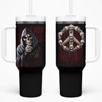 Reaper Tumbler With Handle Uncle Death Angel Peace Skull - Wonder Print Shop