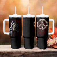 Reaper Tumbler With Handle Uncle Death Angel Peace Skull - Wonder Print Shop