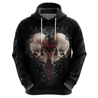 Reaper Heart Hoodie Eternal Embrace - Uniting Souls in the Realm of Skulls - Wonder Print Shop