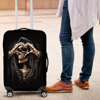 Reaper Heart Luggage Cover Eternal Embrace - Uniting Souls in the Realm of Skulls - Wonder Print Shop