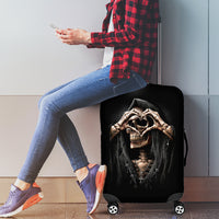 Reaper Heart Luggage Cover Eternal Embrace - Uniting Souls in the Realm of Skulls - Wonder Print Shop