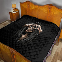 Reaper Heart Quilt Eternal Embrace - Uniting Souls in the Realm of Skulls - Wonder Print Shop