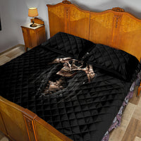 Reaper Heart Quilt Bed Set Eternal Embrace - Uniting Souls in the Realm of Skulls - Wonder Print Shop