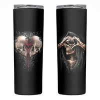 Reaper Heart Skinny Tumbler Eternal Embrace - Uniting Souls in the Realm of Skulls - Wonder Print Shop