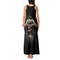 Reaper Heart Tank Maxi Dress Eternal Embrace - Uniting Souls in the Realm of Skulls - Wonder Print Shop